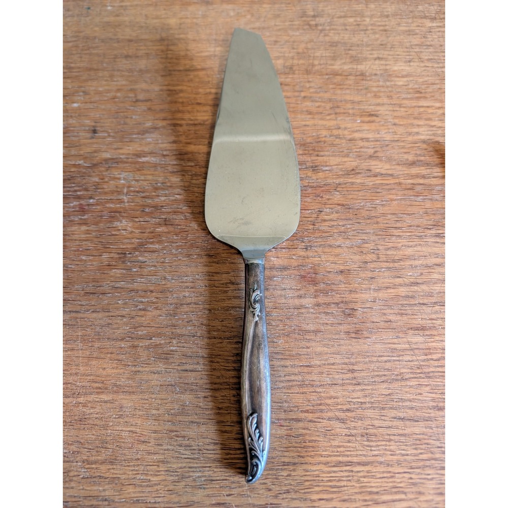 Vintage Ornate Scroll Handle Pie Cake Server Stainless Steel Blade 10 Inch